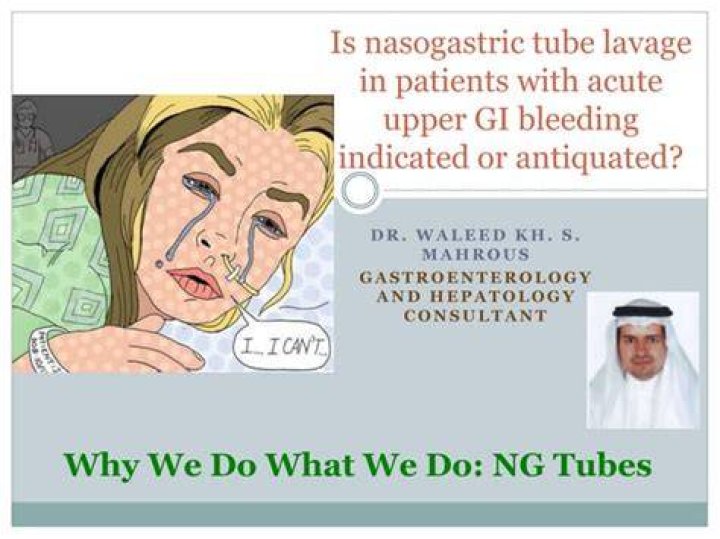 What is the role of nasogastric lavage in diagnosing GI bleeding?