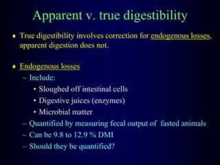 What is the true digestibility?