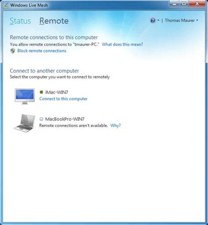 What is Windows Live Mesh ActiveX control for remote control?