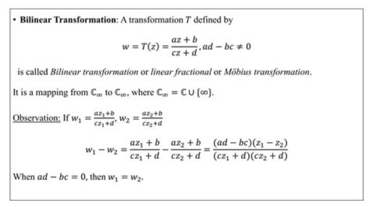 What is Z in bilinear transformation?