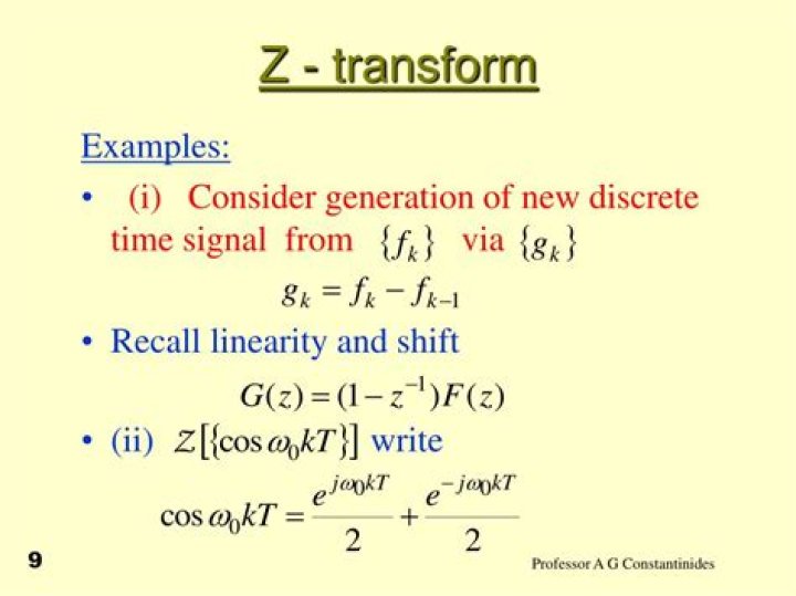 What is Z transform used for?