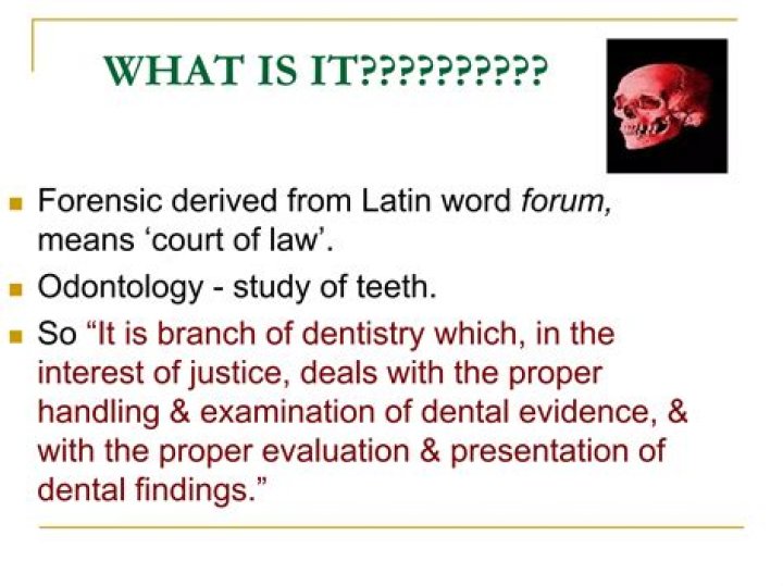 What odontology means?