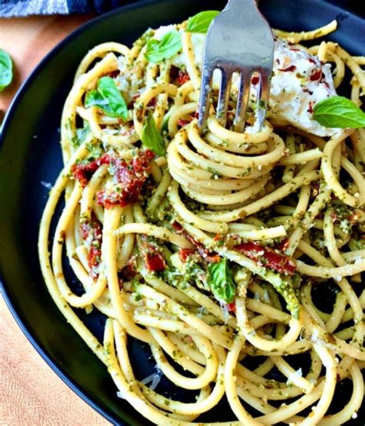 What protein goes with pesto pasta?