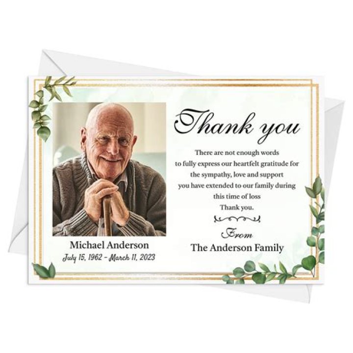 What to say in a funeral thank you card?