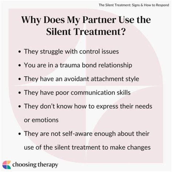 What type of person gives the silent treatment?