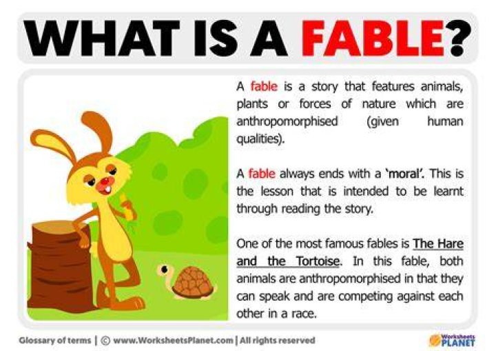 Whats the meaning of a fable?