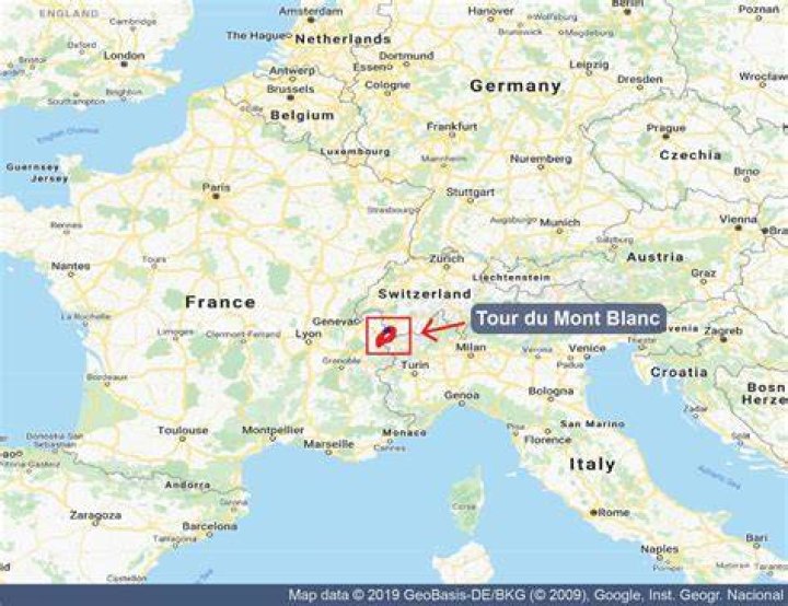 Where is Mont Blanc located in France?