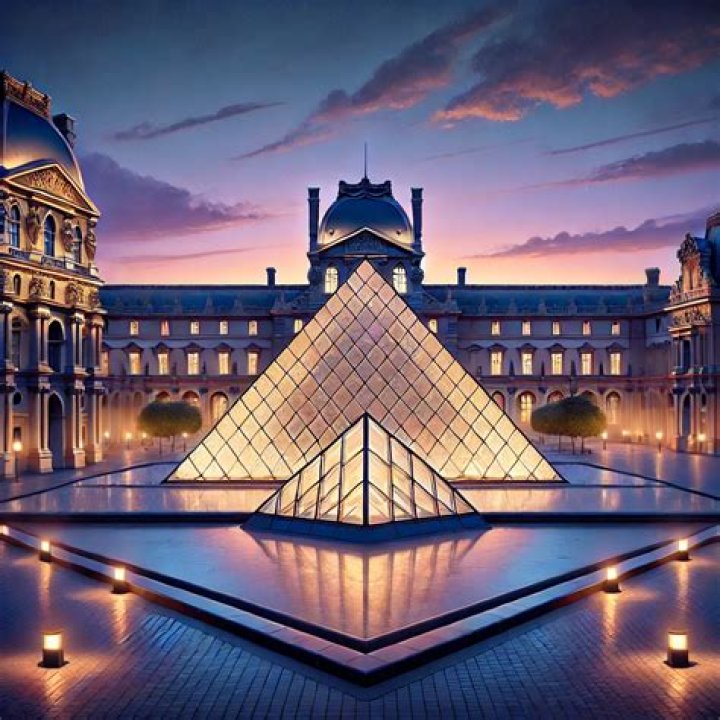 Who designed the new Louvre?