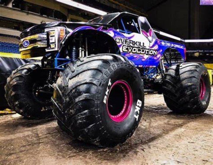 Who drives Overkill Evolution Monster truck?