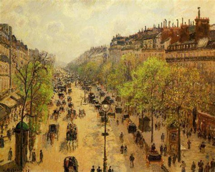Why did Pissarro paint Boulevard Montmartre?