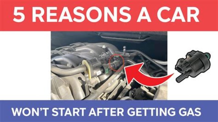 Why does my car not want to start after I put gas in it?